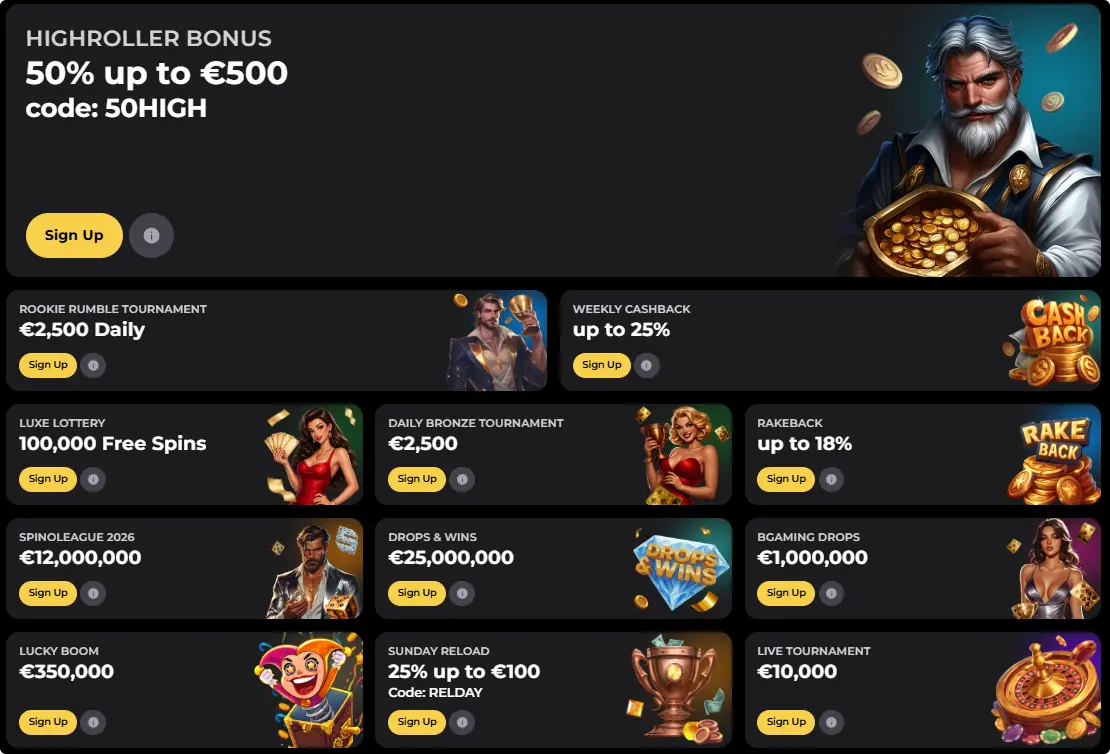 VipZino casino bonuses and promo